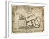 Survey and Ground Plot of the Royal Palace of Whitehall, 1680, with the Lodgings and Apartments…-null-Framed Giclee Print