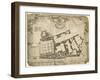 Survey and Ground Plot of the Royal Palace of Whitehall, 1680, with the Lodgings and Apartments…-null-Framed Giclee Print