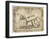 Survey and Ground Plot of the Royal Palace of Whitehall, 1680, with the Lodgings and Apartments…-null-Framed Giclee Print
