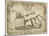 Survey and Ground Plot of the Royal Palace of Whitehall, 1680, with the Lodgings and Apartments…-null-Mounted Giclee Print
