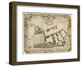 Survey and Ground Plot of the Royal Palace of Whitehall, 1680, with the Lodgings and Apartments…-null-Framed Giclee Print