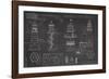 Survey of Lighthouses-The Vintage Collection-Framed Giclee Print