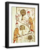 Surveying and Demarcation of Land, from "Traite D'Arpentage" by Arnaud De Villeneuve (1240-1312)-Bertrand Boysset-Framed Giclee Print