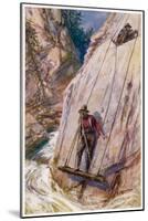 Surveying for a New Railway Line Through the Canadian Rockies-E.p. Kinsella-Mounted Art Print