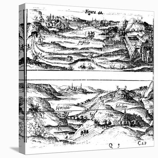 Surveying, from Levinus Hulsius Instrumentorum Mechanicorum, Frankfurt-Am-Main, 1605-Levinus Hulsius-Stretched Canvas