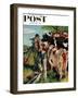 "Surveying the Cow Pasture" Saturday Evening Post Cover, July 28, 1956-Amos Sewell-Framed Giclee Print