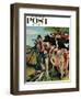 "Surveying the Cow Pasture" Saturday Evening Post Cover, July 28, 1956-Amos Sewell-Framed Giclee Print