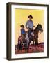 "Surveying the Ranch," August 19, 1944-Fred Ludekens-Framed Premium Giclee Print