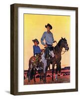 "Surveying the Ranch," August 19, 1944-Fred Ludekens-Framed Giclee Print