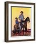 "Surveying the Ranch," August 19, 1944-Fred Ludekens-Framed Giclee Print