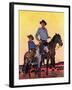 "Surveying the Ranch," August 19, 1944-Fred Ludekens-Framed Giclee Print