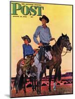 "Surveying the Ranch," Saturday Evening Post Cover, August 19, 1944-Fred Ludekens-Mounted Giclee Print