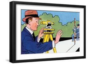 Surveying-Julia Letheld Hahn-Framed Art Print