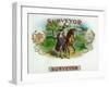 Surveyor Brand Cigar Box Label-Lantern Press-Framed Art Print