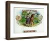 Surveyor Brand Cigar Box Label-Lantern Press-Framed Art Print