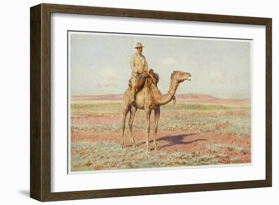 Surveyor on Camelback Reconnoitres the Route for the Trans-Continental Railway-Percy F.s. Spence-Framed Art Print