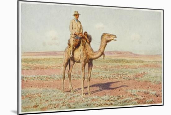 Surveyor on Camelback Reconnoitres the Route for the Trans-Continental Railway-Percy F.s. Spence-Mounted Art Print