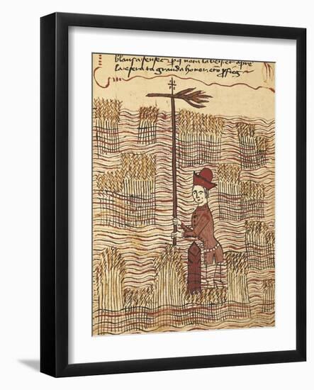 Surveyor Using the Weathervane on the Milestone-Bertrand Boysset-Framed Art Print