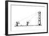 Surveyors Using Quadrants to Measure the Height of a Tower, C1617-C1619-Robert Fludd-Framed Giclee Print