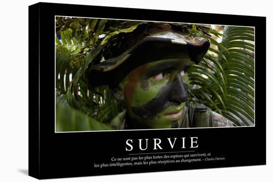 Survie: Citation Et Affiche D'Inspiration Et Motivation-null-Stretched Canvas