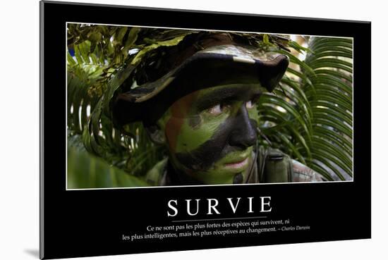 Survie: Citation Et Affiche D'Inspiration Et Motivation-null-Mounted Photographic Print