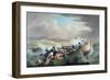 Survivors from a shipwreck off the Isle of Wight being rescued by the crew of HMS Juno, 1800-Robert Dodd-Framed Giclee Print