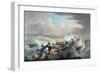 Survivors from a shipwreck off the Isle of Wight being rescued by the crew of HMS Juno, 1800-Robert Dodd-Framed Giclee Print