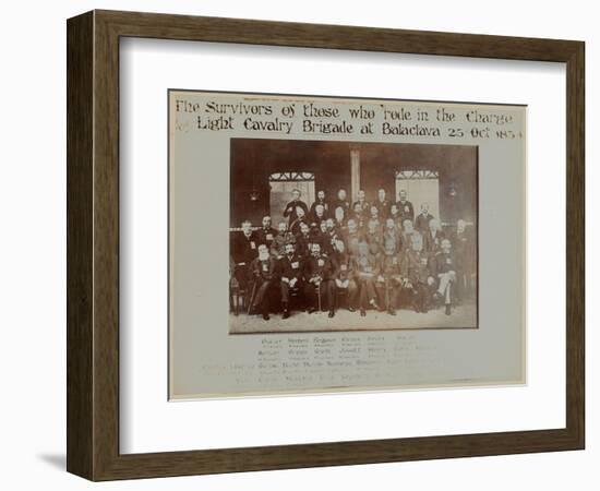 Survivors of the Charge of the Light Brigade, Battle of Balaclava, 1854-English Photographer-Framed Giclee Print