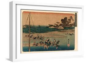 Susaki Shiohigari-Utagawa Hiroshige-Framed Giclee Print