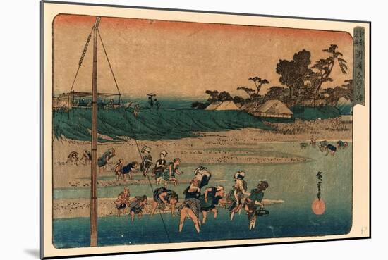 Susaki Shiohigari-Utagawa Hiroshige-Mounted Giclee Print
