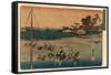 Susaki Shiohigari-Utagawa Hiroshige-Framed Stretched Canvas