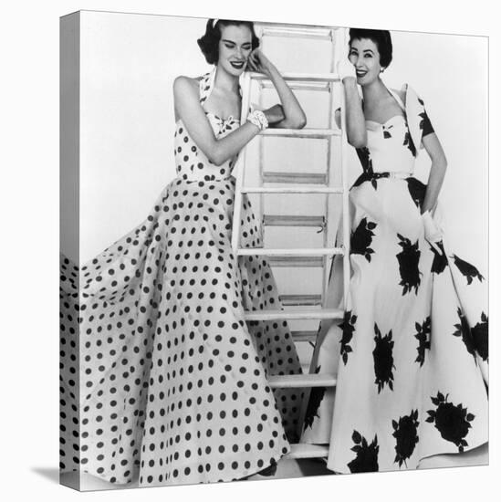 Susan Abraham in Brilkie Dress and June Clarke in Baker Sportswear, 1954-John French-Stretched Canvas