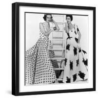 Susan Abraham in Brilkie Dress and June Clarke in Baker Sportswear, 1954-John French-Framed Giclee Print