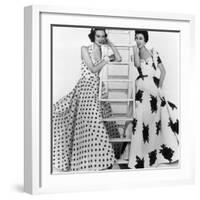 Susan Abraham in Brilkie Dress and June Clarke in Baker Sportswear, 1954-John French-Framed Giclee Print