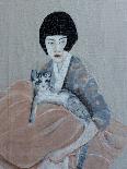 Korean Women with Tabby Cat, 2016-Susan Adams-Giclee Print