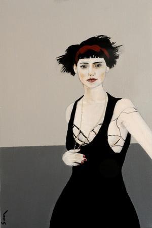 Lady in Black with Red Headband, 2016