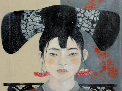 Qing Dynasty Woman with Butterfly, 2015