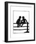 Susan and Dunderpate Sitting on the Fence-Mary Baker-Framed Giclee Print