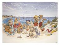 Bear Feats in the Sand-Susan Anderson-Art Print