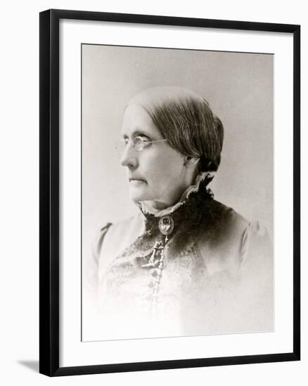 Susan B. Anthony, American Women's Rights Pioneer in 1870s-null-Framed Art Print