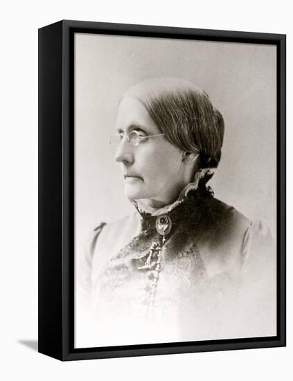 Susan B. Anthony, American Women's Rights Pioneer in 1870s-null-Framed Stretched Canvas