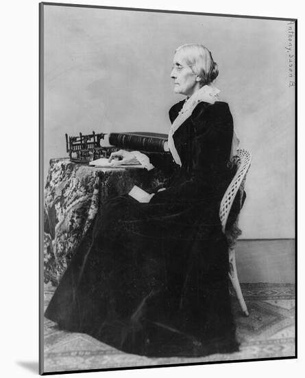 Susan B. Anthony (Seated) Art Poster Print-null-Mounted Poster