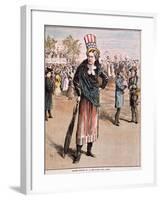 Susan B. Anthony Standing Stern-null-Framed Giclee Print
