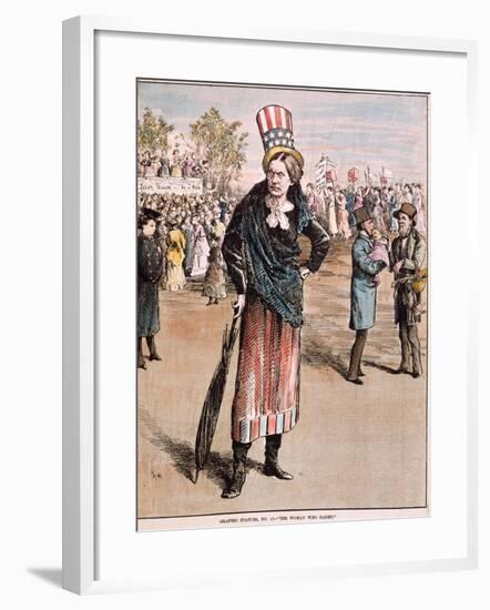 Susan B. Anthony Standing Stern-null-Framed Giclee Print