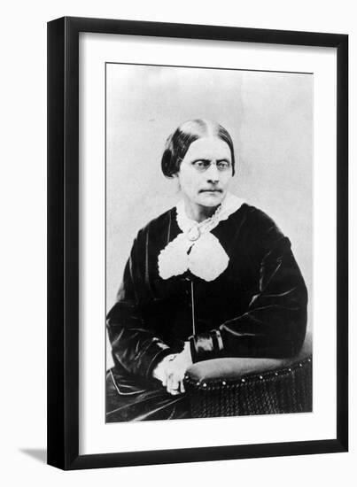 Susan Brownell Anthony (1820-1906) C.1871 (B/W Photo)-American Photographer-Framed Giclee Print