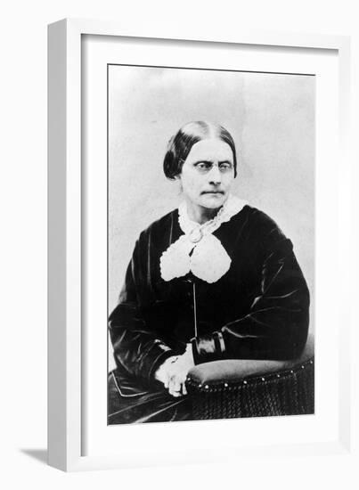 Susan Brownell Anthony (1820-1906) C.1871 (B/W Photo)-American Photographer-Framed Giclee Print