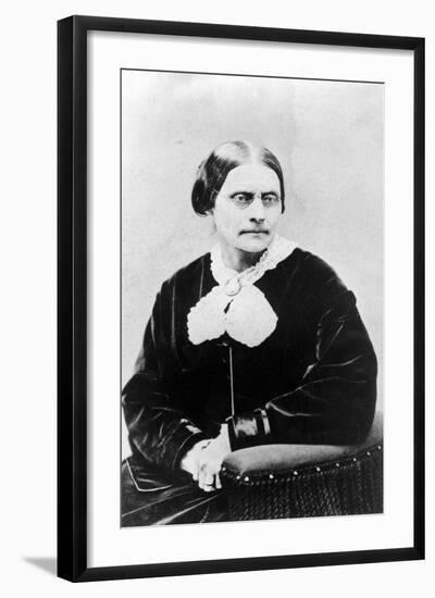 Susan Brownell Anthony (1820-1906) C.1871 (B/W Photo)-American Photographer-Framed Giclee Print