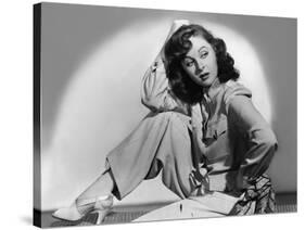 Susan Hayward (1918 - 1975) actrice americaine (b/w photo)-null-Stretched Canvas