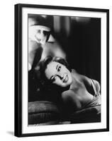 Susan Hayward (1918 - 1975) actrice americaine (b/w photo)-null-Framed Photo