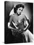 Susan Hayward (1918 - 1975) actrice americaine dans les annees 50, 1950's (b/w photo)-null-Stretched Canvas